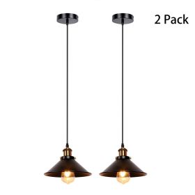 Retro Attic Wrought Iron Little Black Umbrella Hanging Lamp E27 Bedroom Kitchen Dining Room Living Room Aisle Indoor Lighting (Body Color: YY-PD2020-2)