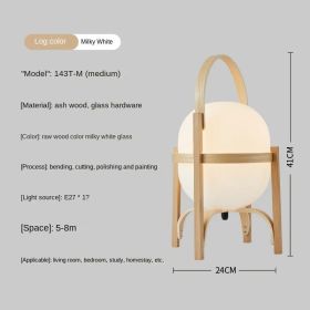 Cole Cestita Floor Lamp Art Modern Simple Led Wood Light Living Room Study Bedroom Bedside Lamp Home Restaurant Decoration Light (Color: EU Plug, Lampshade Color: medium A)