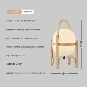 Cole Cestita Floor Lamp Art Modern Simple Led Wood Light Living Room Study Bedroom Bedside Lamp Home Restaurant Decoration Light (Color: EU Plug, Lampshade Color: small A)
