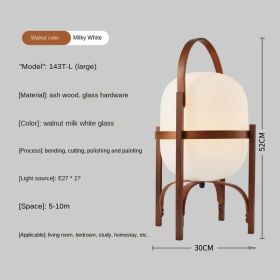 Cole Cestita Floor Lamp Art Modern Simple Led Wood Light Living Room Study Bedroom Bedside Lamp Home Restaurant Decoration Light (Color: UK Plug, Lampshade Color: big B)