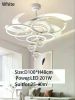 2024 Modern Fan Ceiling Light Living Room Adjustable LED Apartment Ceiling Light Creative Indoor Crystal Ceiling Fan Light