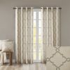 Fretwork Print Grommet Top Window Curtain Panel(Only 1 Pc Panel)