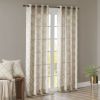 Fretwork Print Grommet Top Window Curtain Panel(Only 1 Pc Panel)