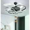 2024 Modern Fan Ceiling Light Living Room Adjustable LED Apartment Ceiling Light Creative Indoor Crystal Ceiling Fan Light
