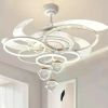 2024 Modern Fan Ceiling Light Living Room Adjustable LED Apartment Ceiling Light Creative Indoor Crystal Ceiling Fan Light