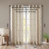 Fretwork Print Grommet Top Window Curtain Panel(Only 1 Pc Panel)