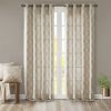 Fretwork Print Grommet Top Window Curtain Panel(Only 1 Pc Panel)